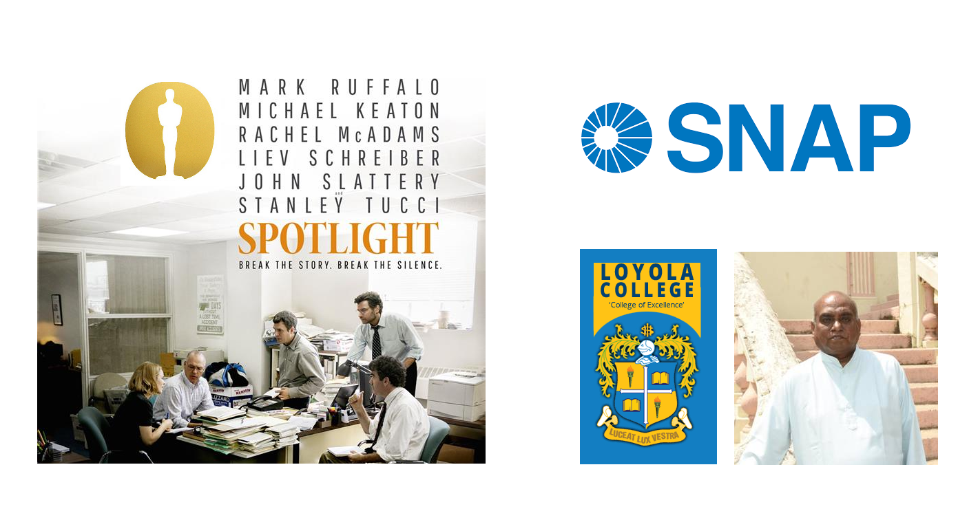 Oscar winning Spotlight movie fame SNAP Network extends support to Loyola College sexual harassment survivor