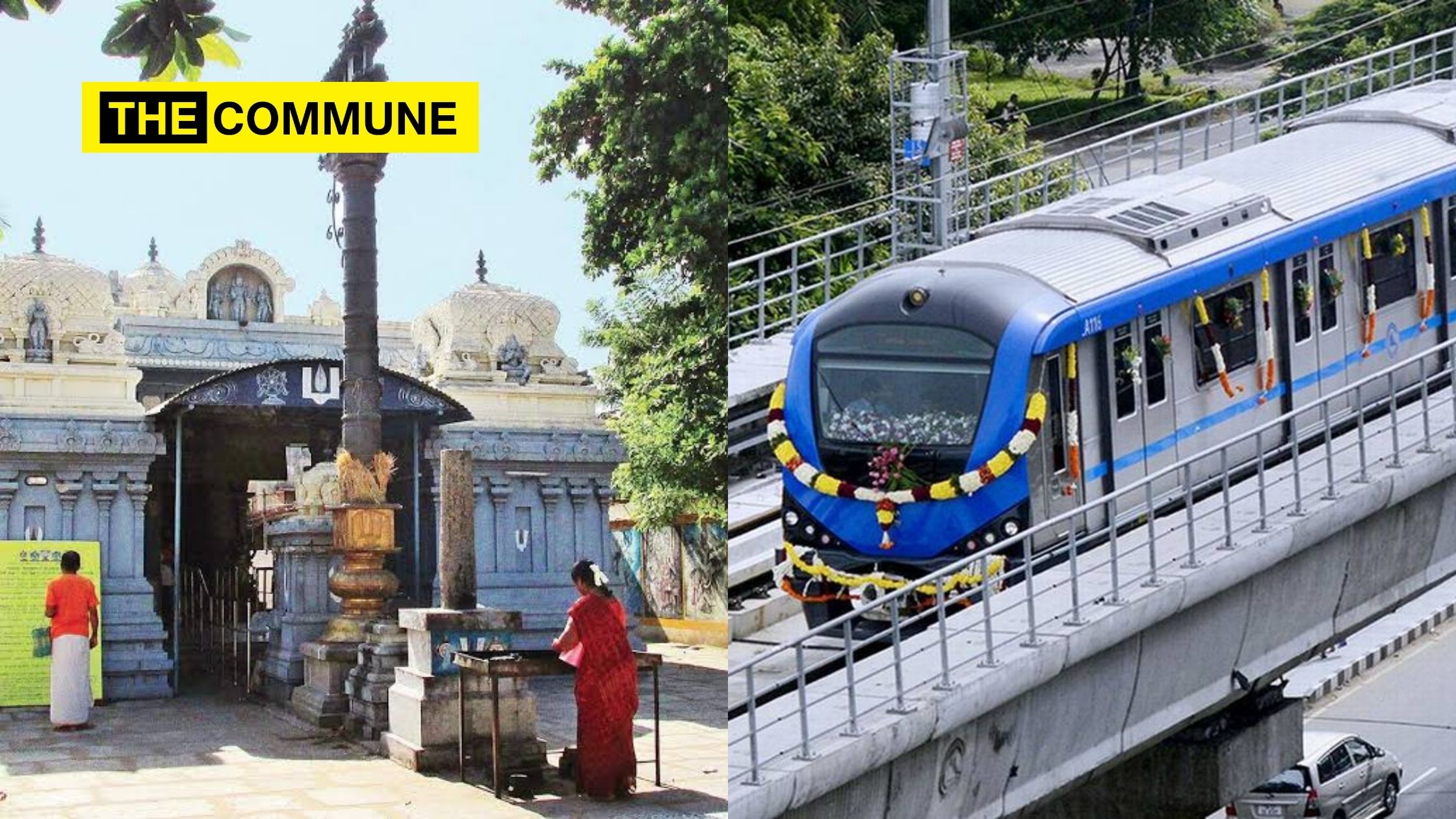 Chennai Metro route to encroach on 800 year old Perumal Temple and its lands, viaduct pillar to stand on Amman Temple pond