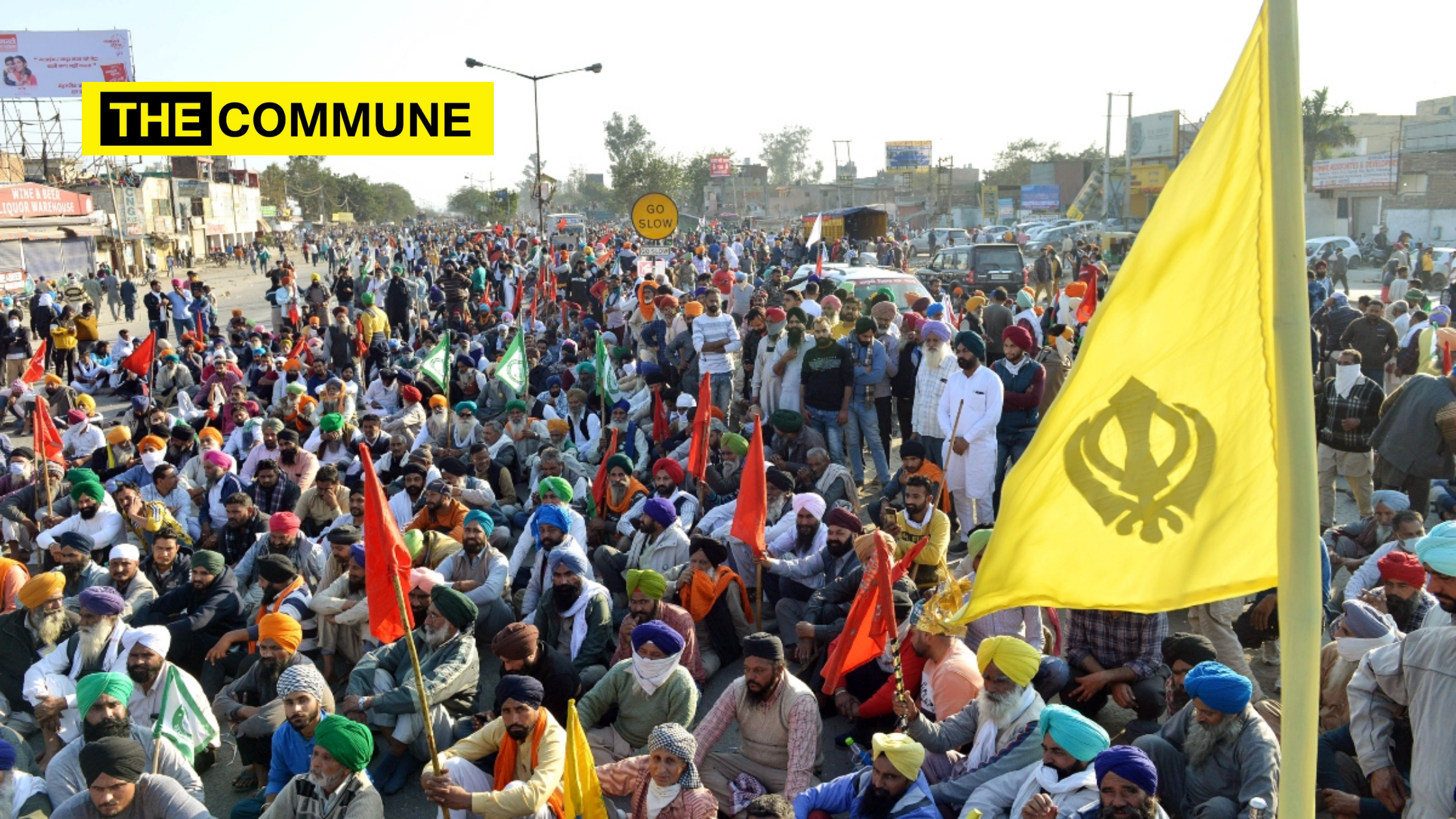 Watch: ‘Farmer’ mob assault female police officer and try to run over police personnel with tractor