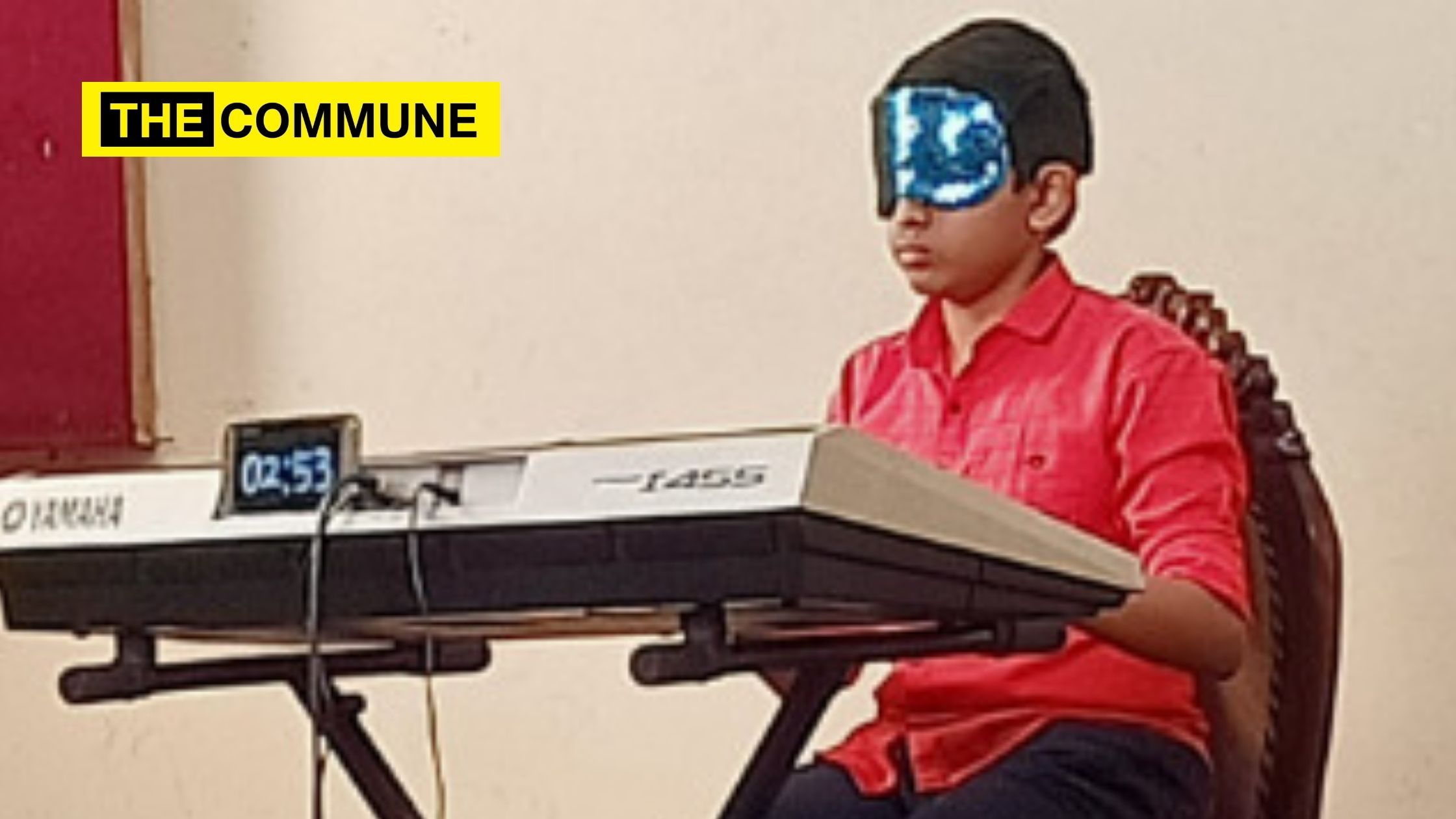 13 year old boy from Hyderabad makes world record by playing 20 songs on the keyboard blindfolded