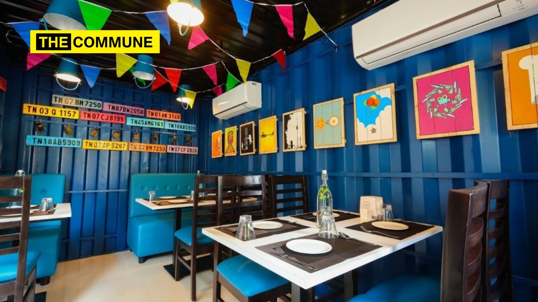 A restaurant made out of abandoned containers in Puducherry