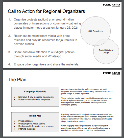 'Call to Action' and 'The Plan'