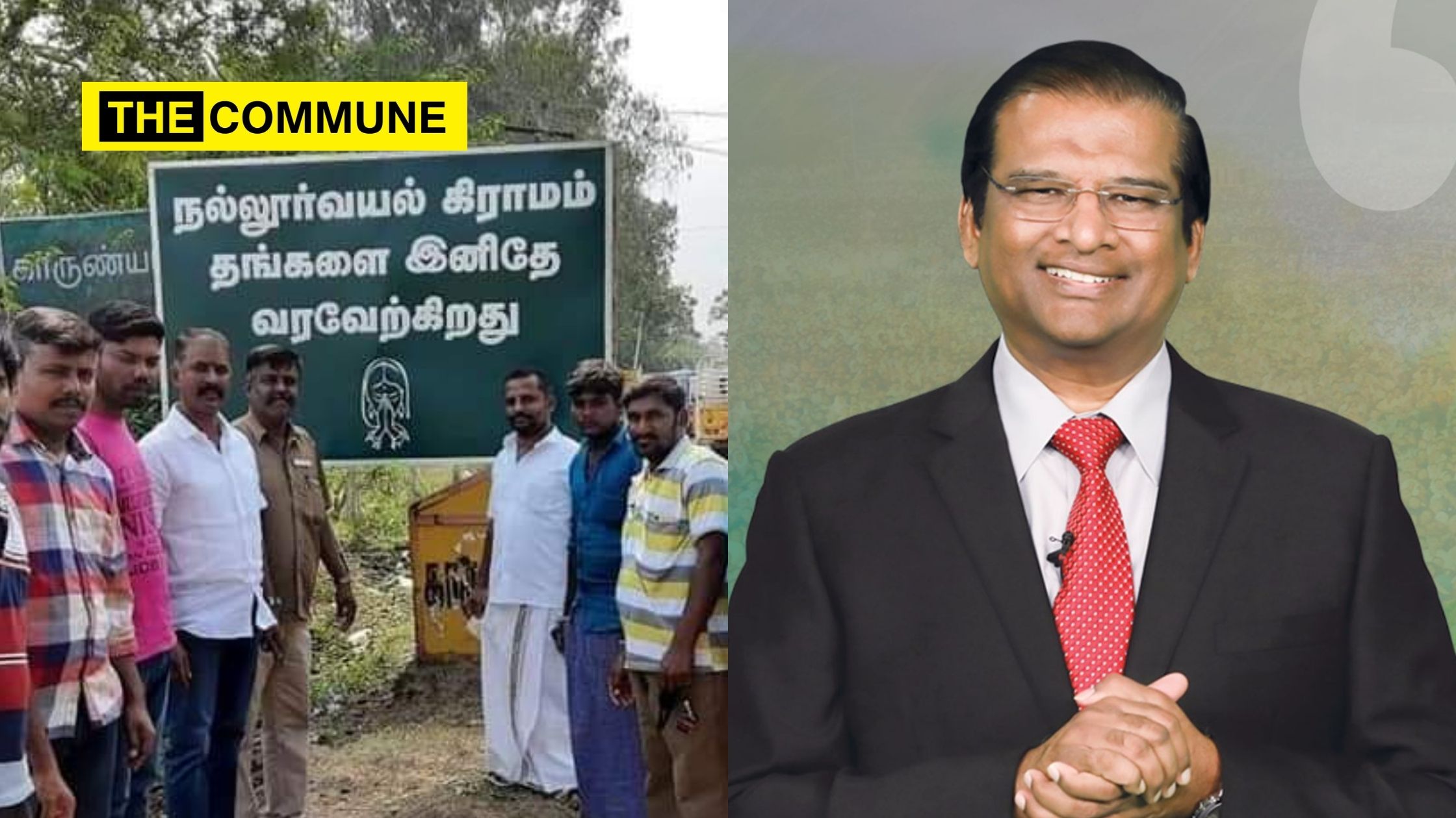 Villagers rise in protest to rename ‘Karunya Nagar’ to its original name ‘Nallurvayal’