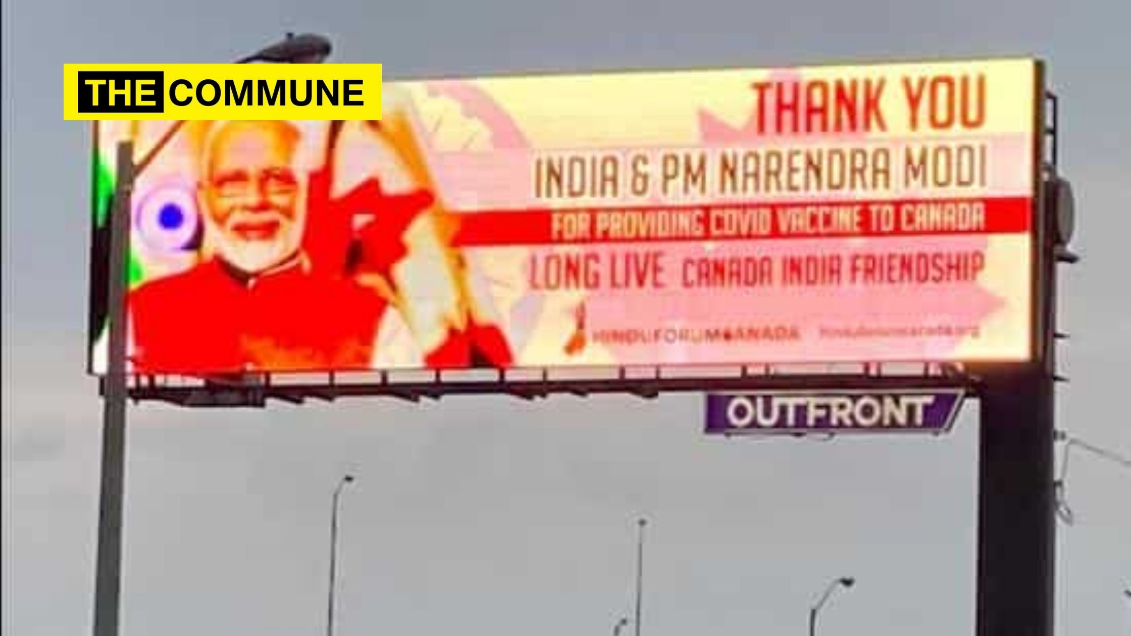 Hindu organisation in Canada puts up billboards thanking Modi for sending vaccines modi canada