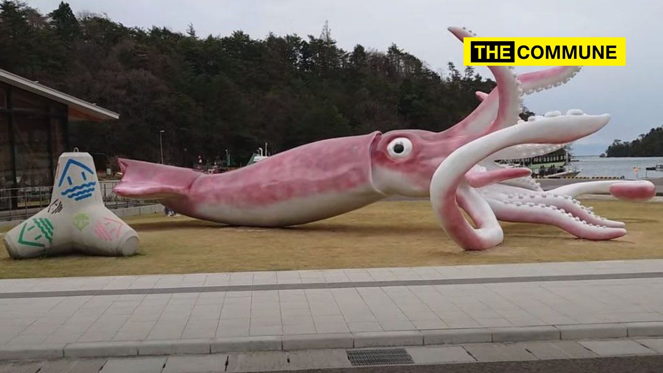 Japanese town builds giant squid statue with COVID relief fund