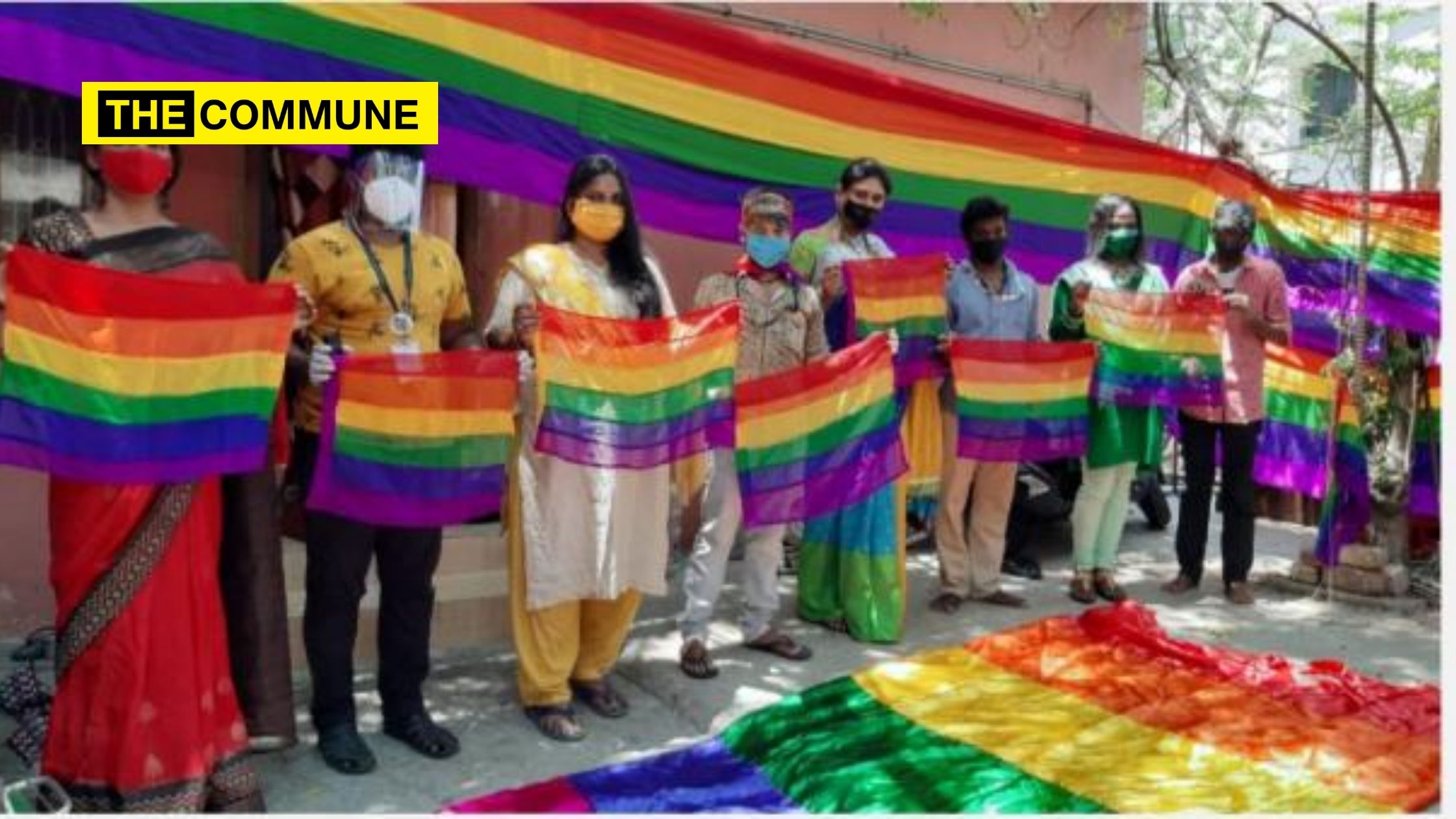 Members of the LGBT community celebrate PRIDE month with frontline workers