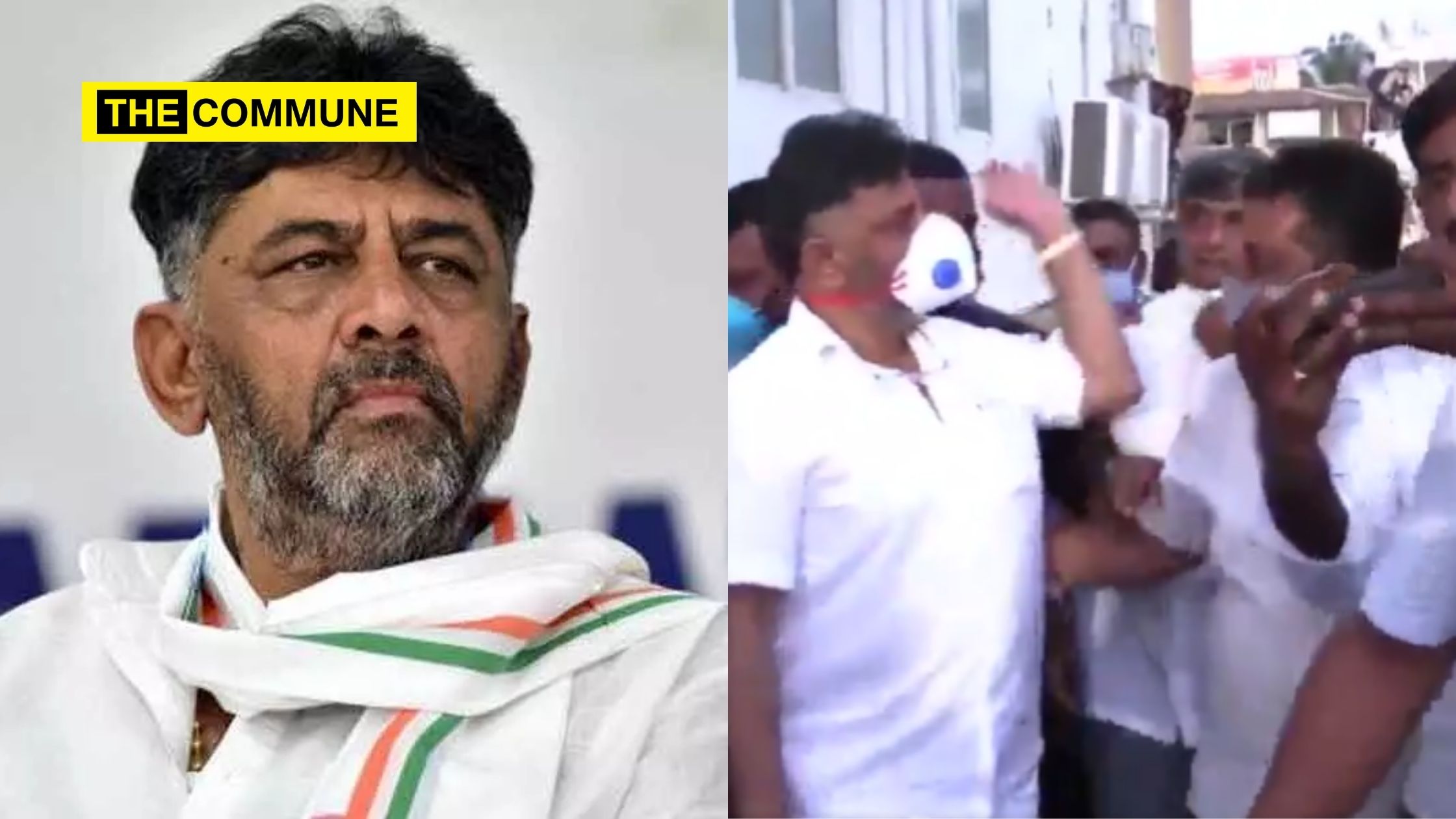 Watch Karnataka Congress Head Dk Shivakumar Slaps Man For Putting Arms Around Him The Commune