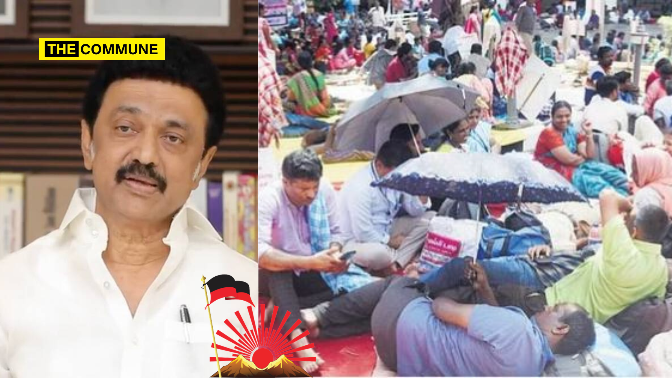 teachers protest stalin dmk
