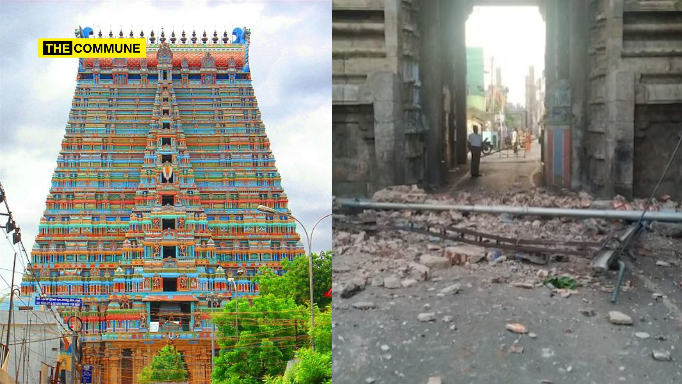 Portion Of Srirangam Temple Tower Crumbles And Falls, Hindus Orgs