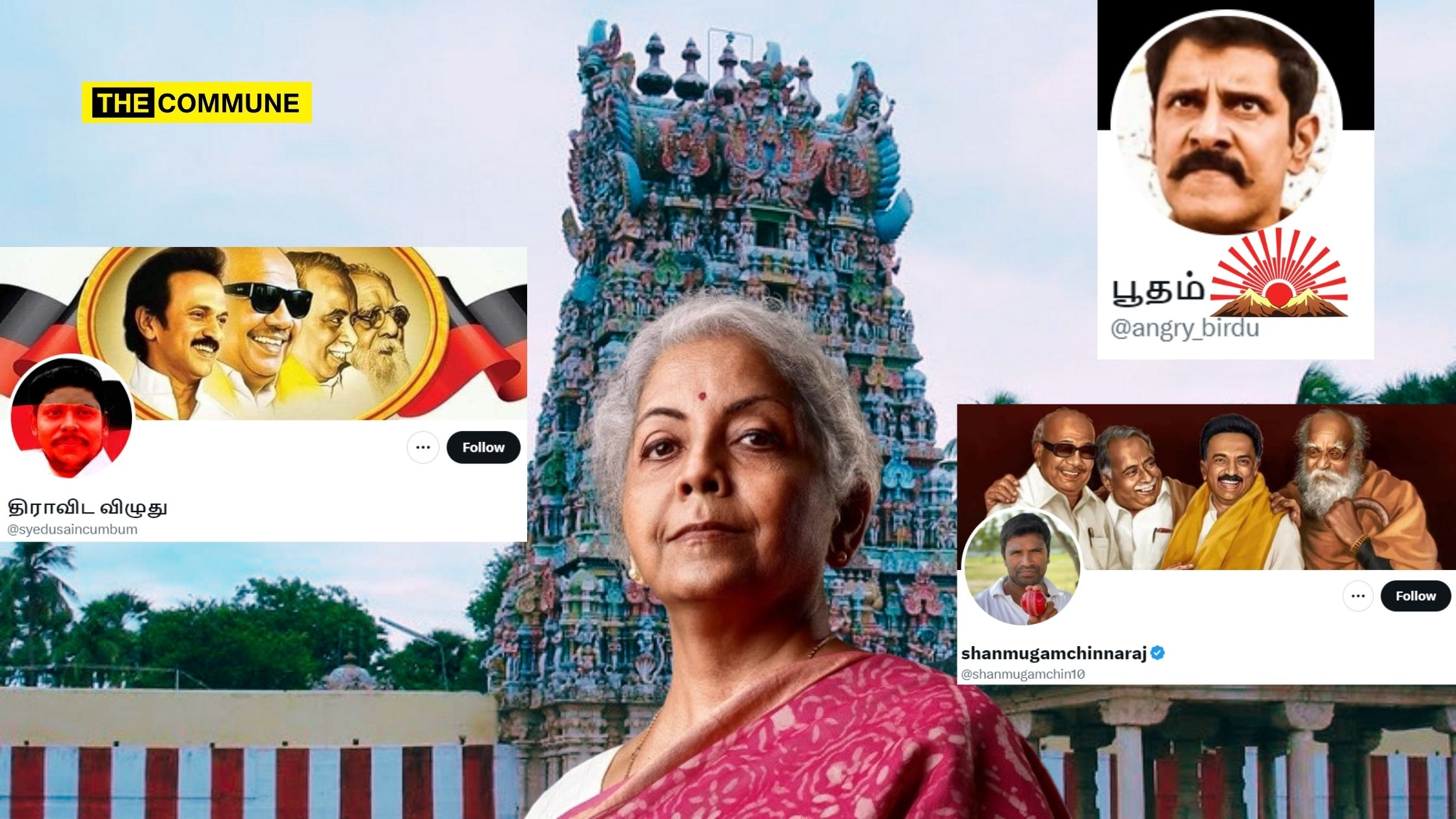DMK Supporting Dravidianists Abuse Fin Min Nirmala Sitharaman Invoking Her Brahmin Identity, She Had Asked HR&CE Dept To Prevent Temple Path Being Used As Public Toilet - The Commune