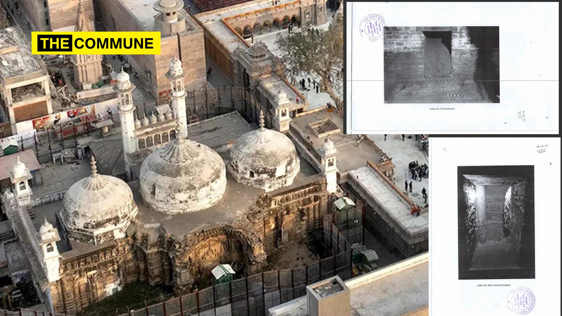 Gyanvapi debris Debris blocking access to temple in Gyanvapi