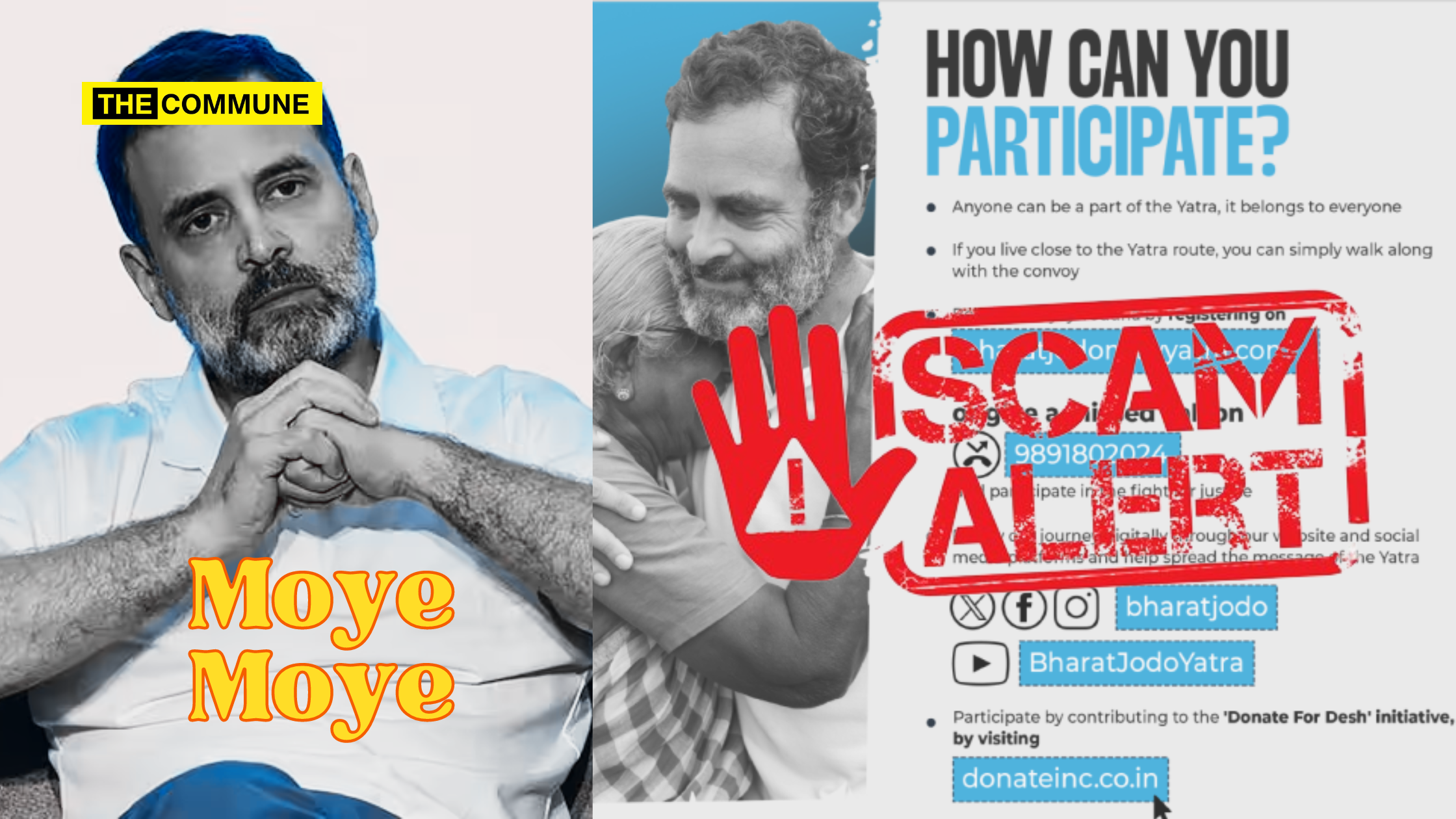 Moye Moye Max Congress Prints Fake URL Of 'Donate For Desh' On Its Official Doc, Money Of Supporters Went To Scamsters