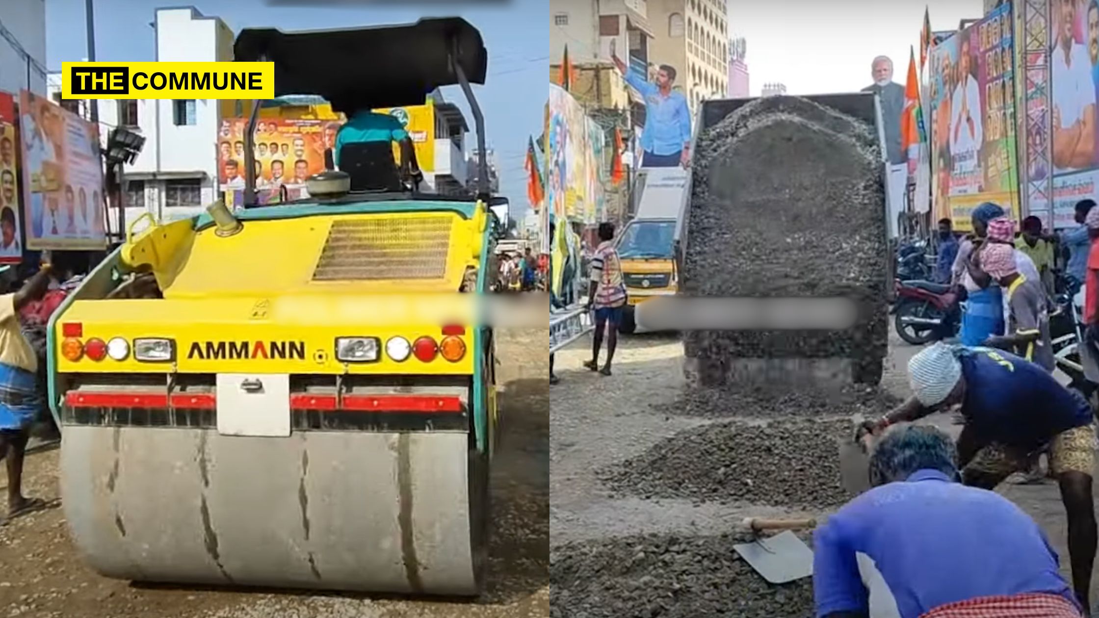 thiruvallur road laying annamalai bjp padayatra en mann en makkal