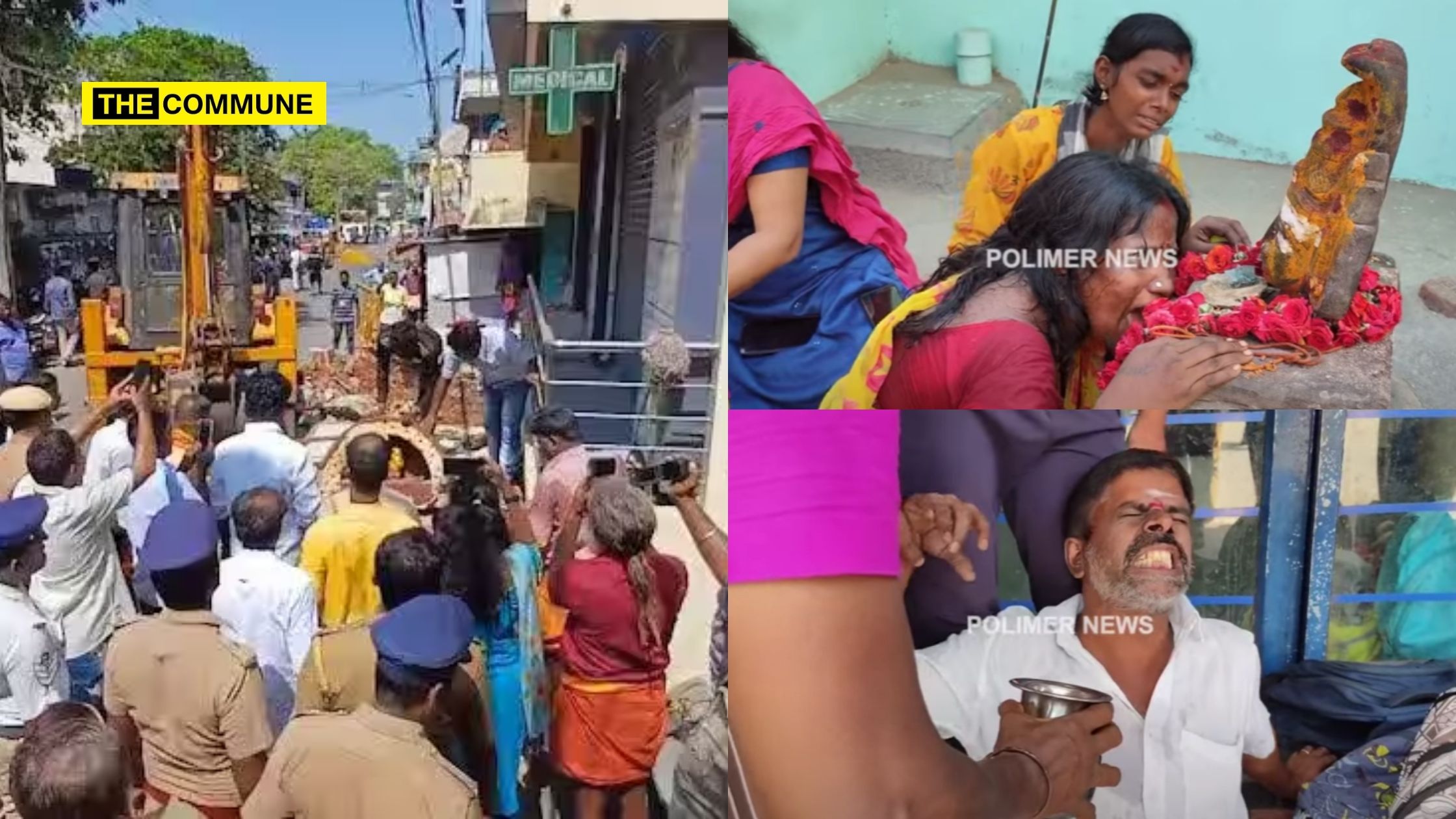 Half Century Old Nagathamman Temple In Maduravoyal Demolished Citing Encroachment Of Private Property, Devotees In Tears