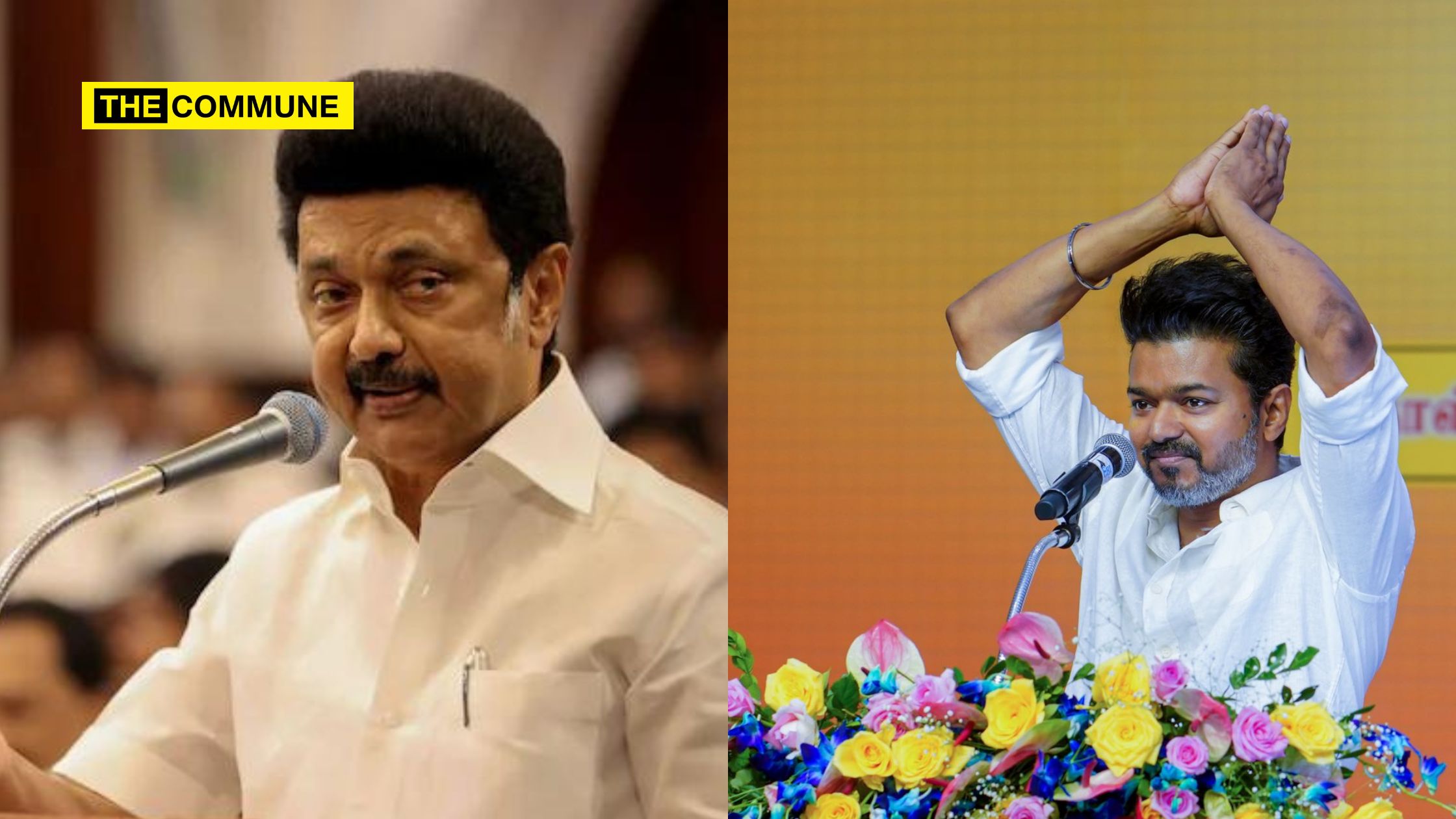‘Om Sakthi, Parasakthi, DMK Is A ‘Theeya Sakthi’ (Evil Force): TVK Chief Vijay Attacks DMK tvk dmk vijay stalin