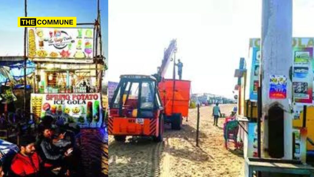 Organized gangs are setting up rows of makeshift stalls that serve unhygienic snacks and clutter the Besant Nagar beach.