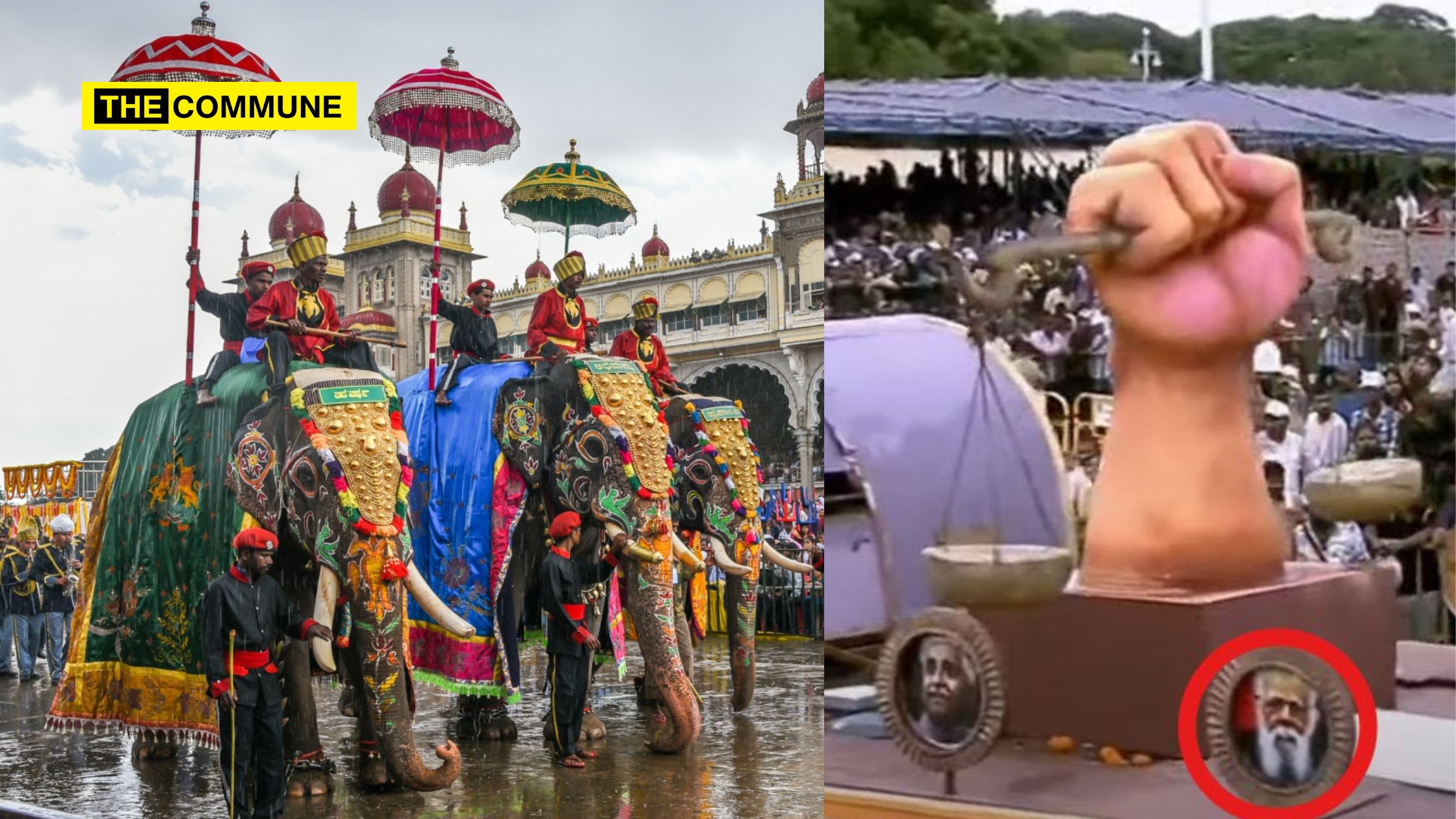 EVR Photo Seen At Mysuru Dasara Festival Raising Eyebrows Given His