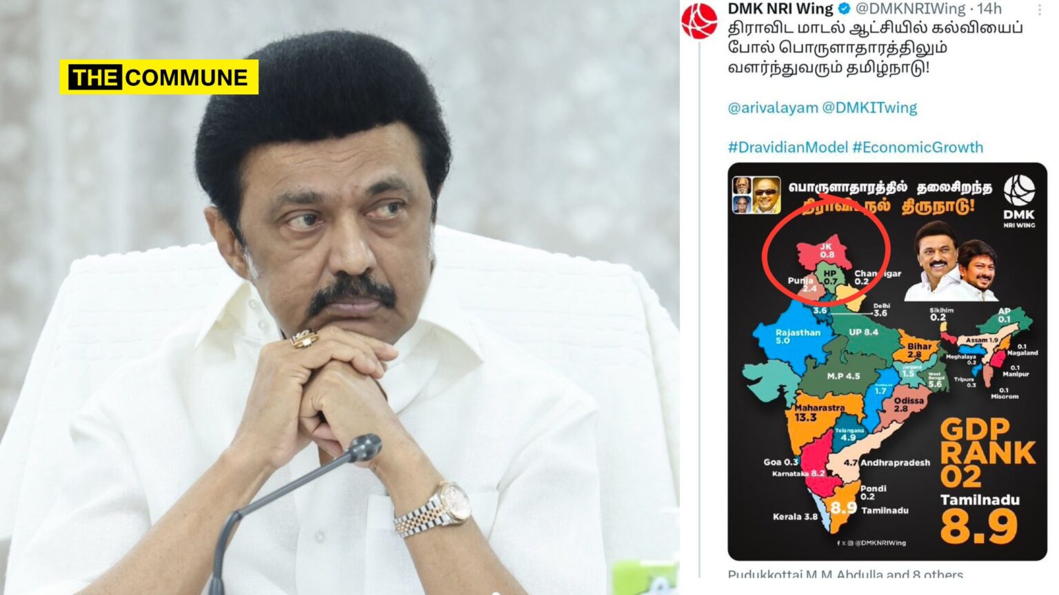 DMK NRI Wing Shares Distorted Map Of India To Praise Dravidian Model ...