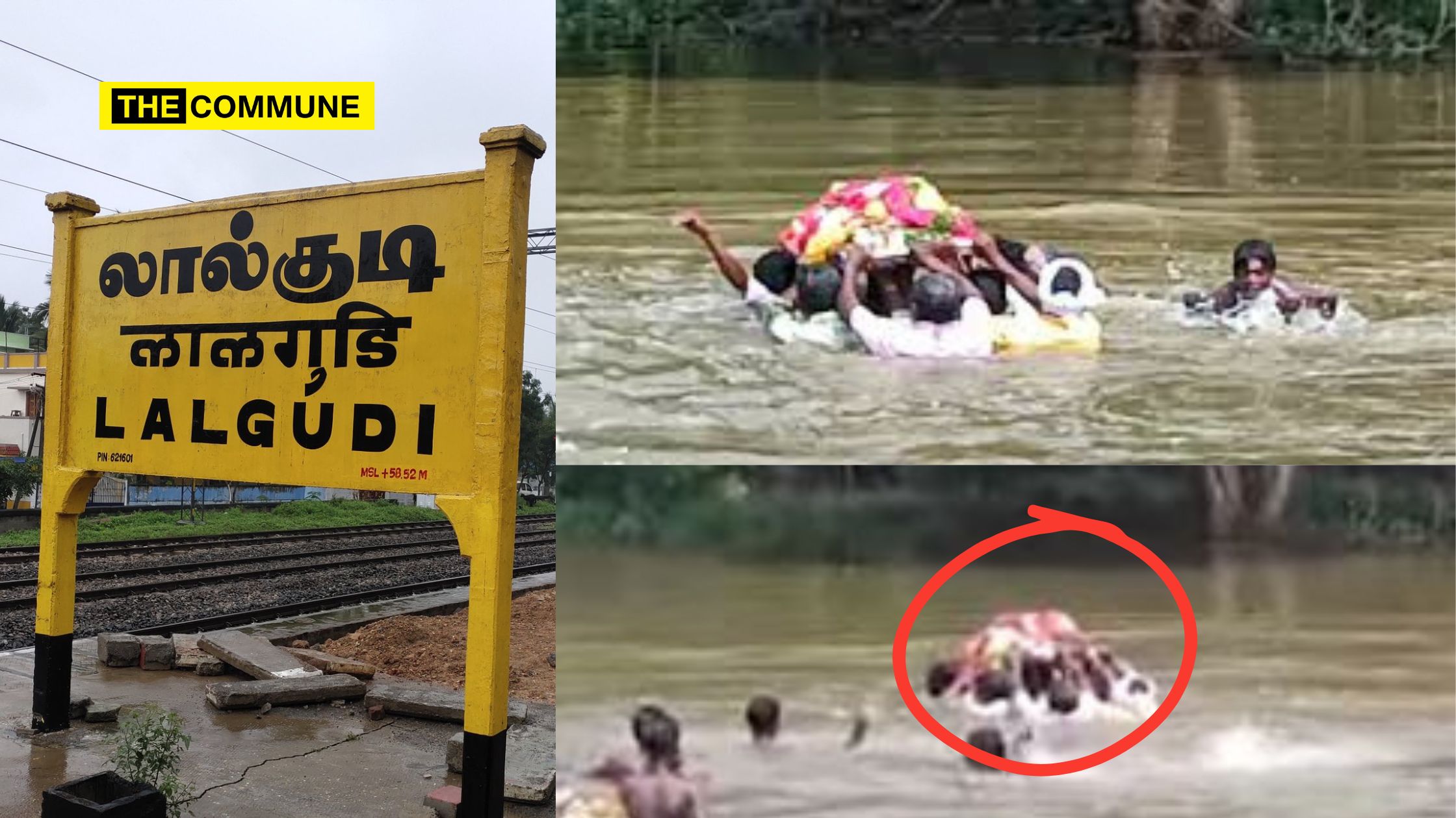 Dravidian Model: Trichy Villagers Forced To Wade Through Neck-Deep Waters With Dead; No Bridge After Years Of Petitions