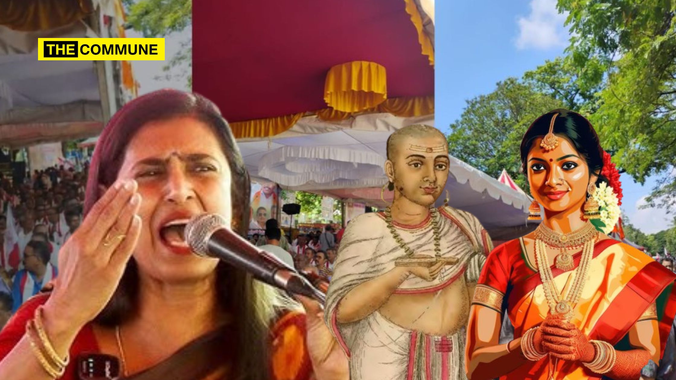 Actress Kasthuri Shankar Blasts Dravidian Ecosystem's Propaganda, At Protest Rally