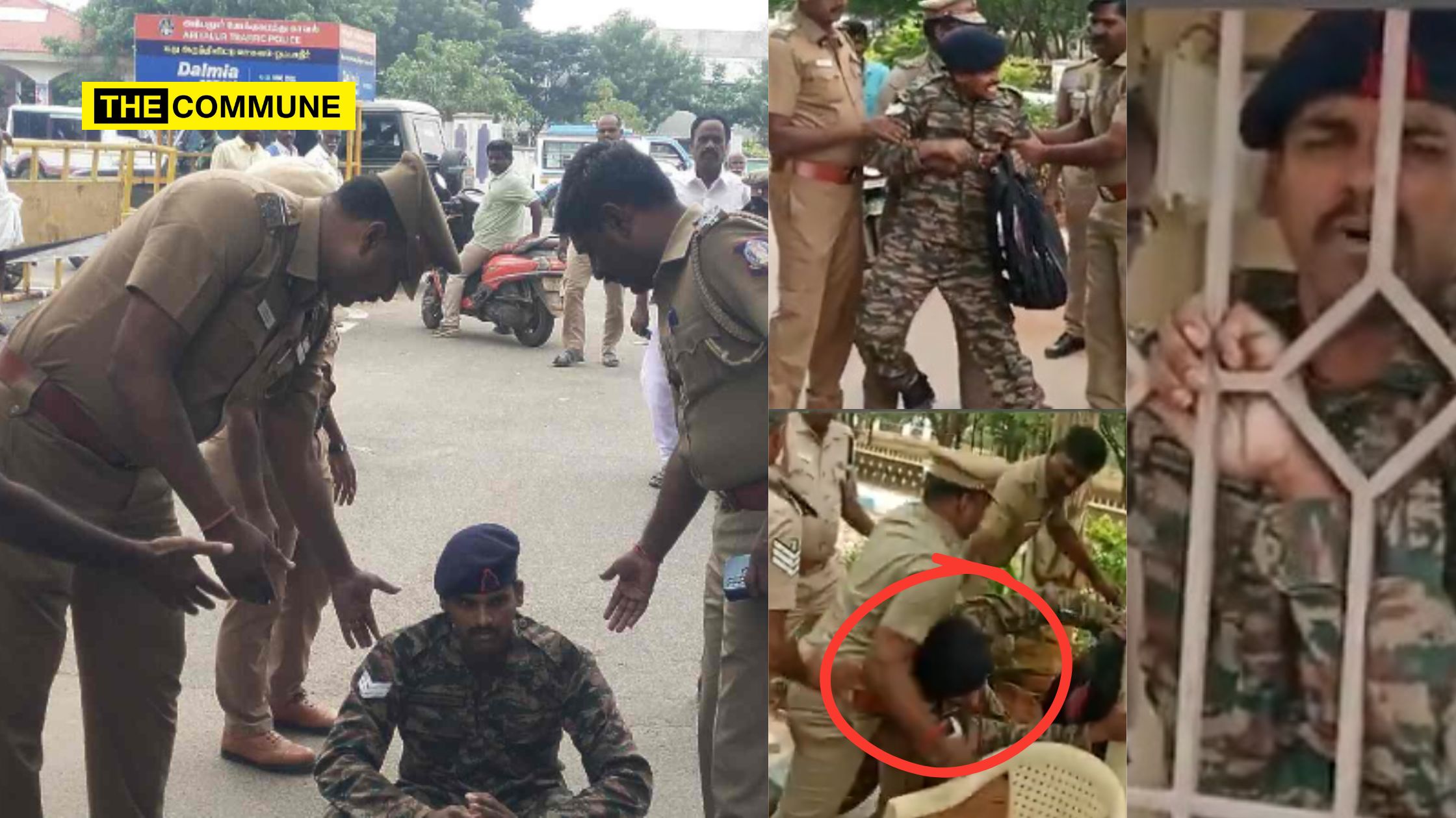 Army Personnel Protests At Ariyalur Collectorate Over Police Inaction In Family Assault Case, Gets Manhandled By Police