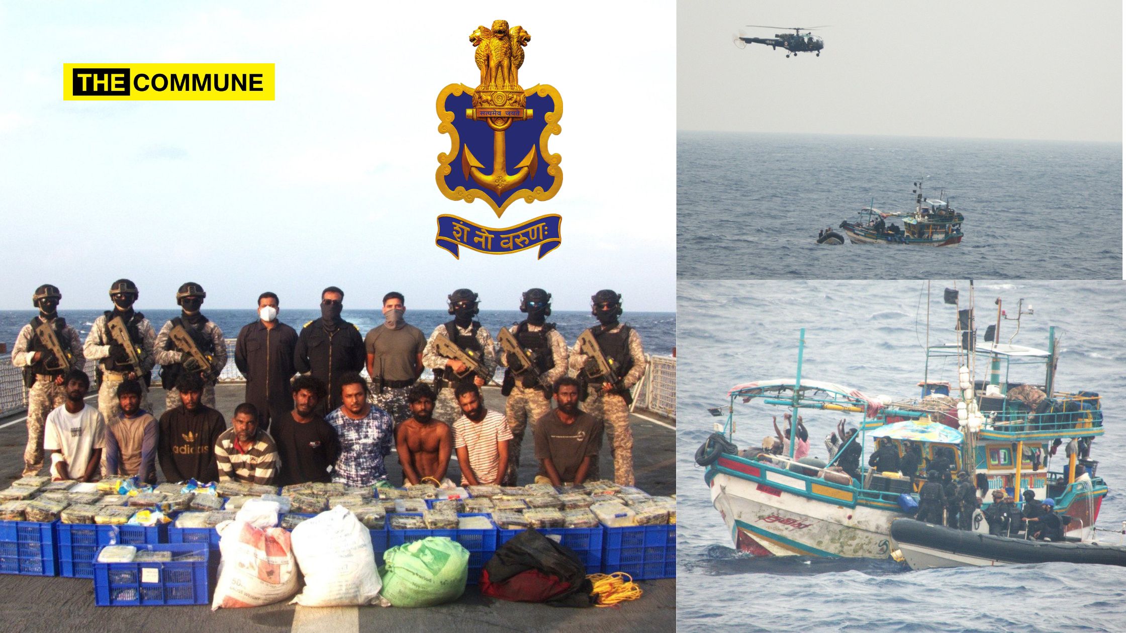 Indian Navy Seizes 500 kg Of Crystal Meth In Joint Operation With Sri Lanka In Arabian Sea