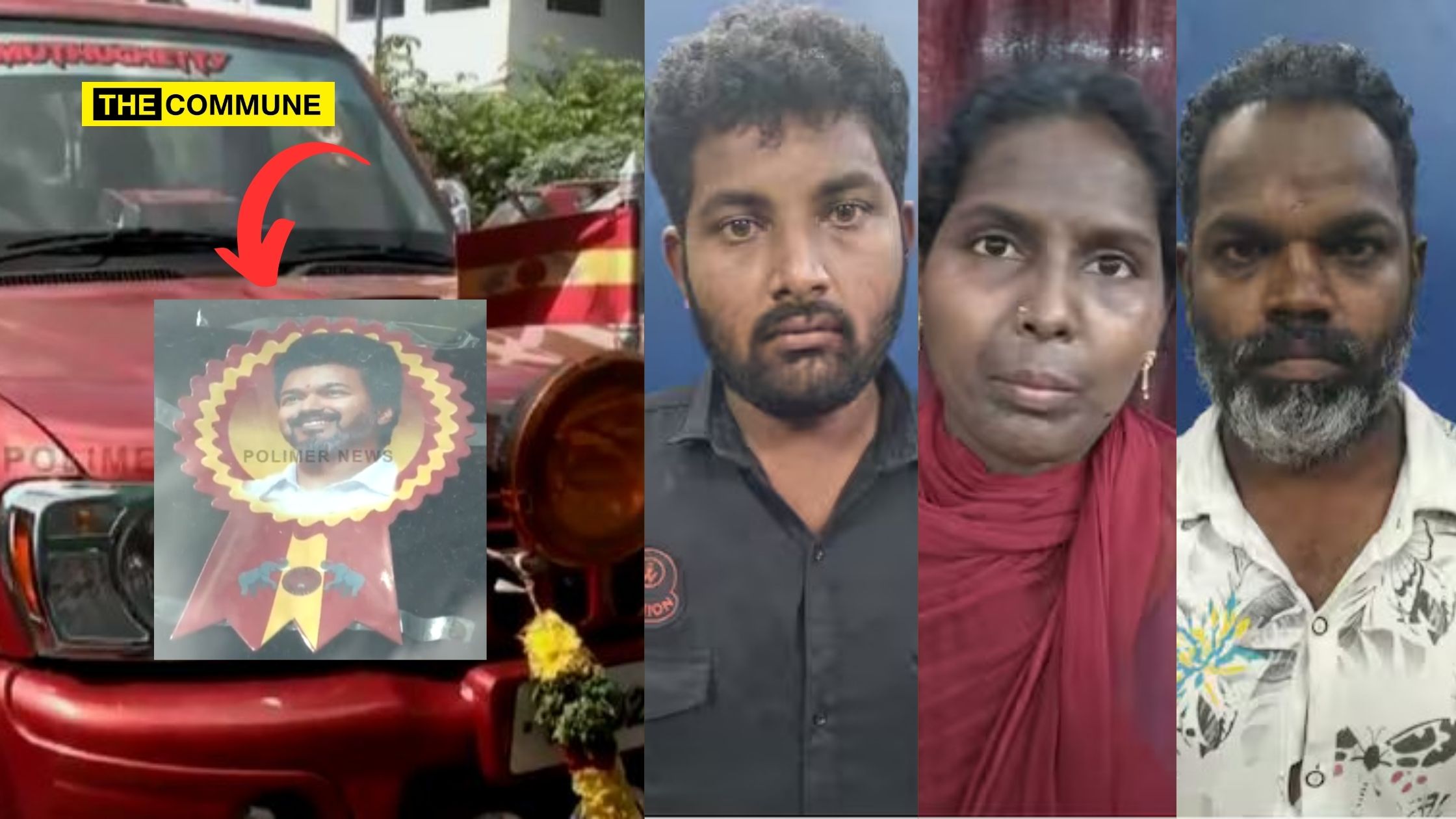 Trio In Car With TVK Flag Attack Police Official On Duty, Arrested