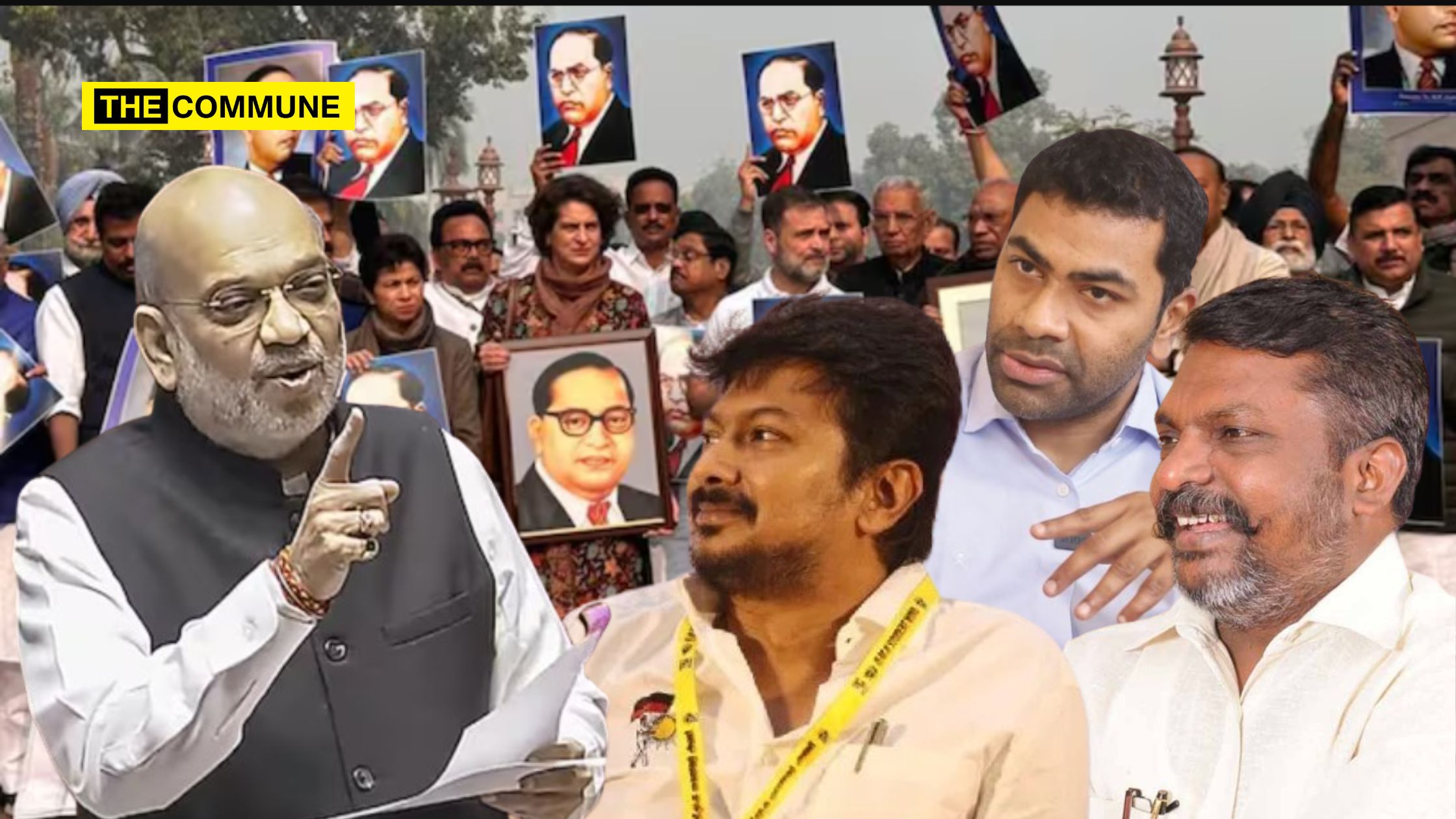 DMK Scion Udhayanidhi Stalin, VCK Chief Thirumavalan, Expelled VCK Dy. Gen Sec. Aadhav Arjuna Peddle False Claims About Home Minister Amit Shah's Comments On Dr. Ambedkar