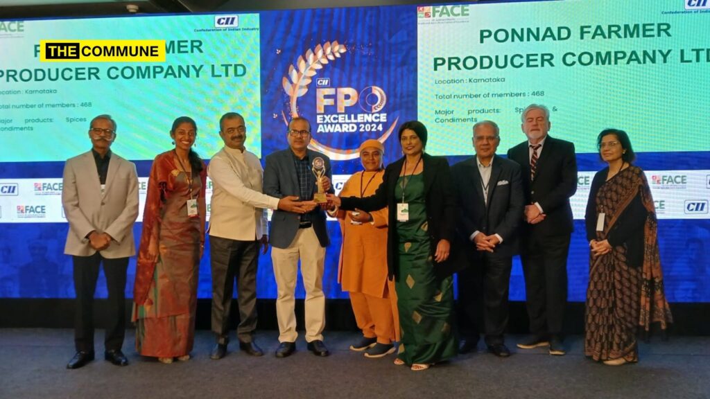 Isha Outreach Supported Ponnad Farmer Producer Company Limited Bags the Prestigious CII FPO Excellence Award.