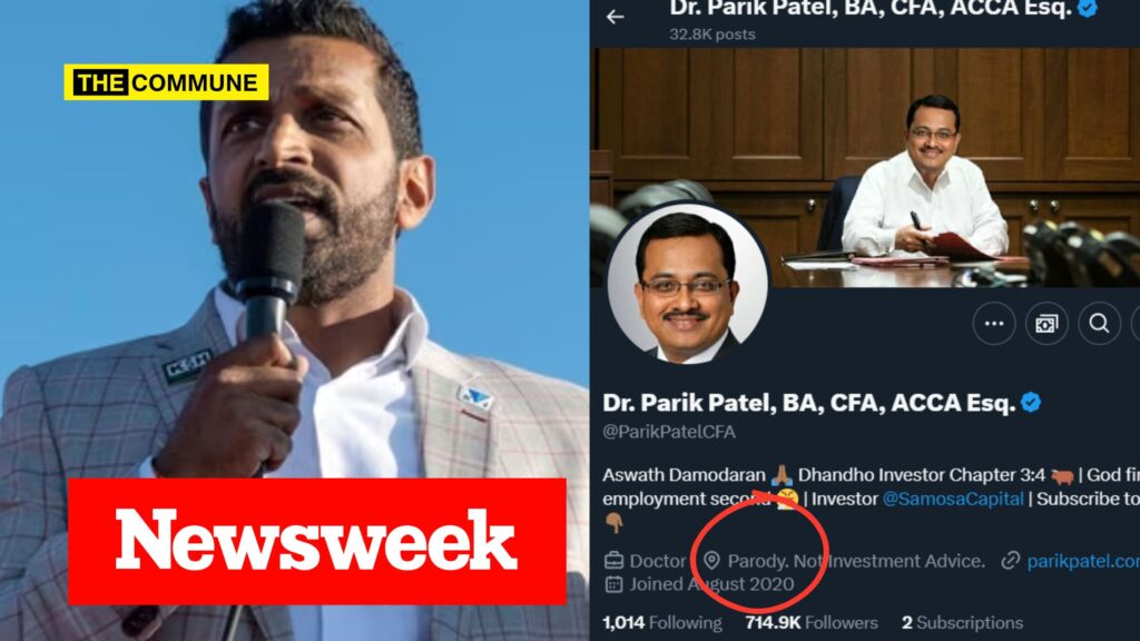 Newsweek Falls For Parody Tweet, Misquotes Fake “Father” Of Kash Patel