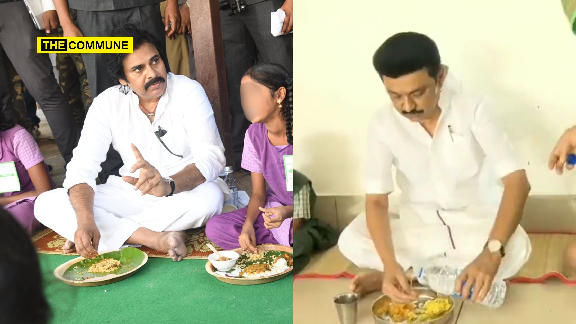 How AP Dy CM Pawan Kalyan Outshines TN CM Stalin In Gracefully Having Meals With School Kids