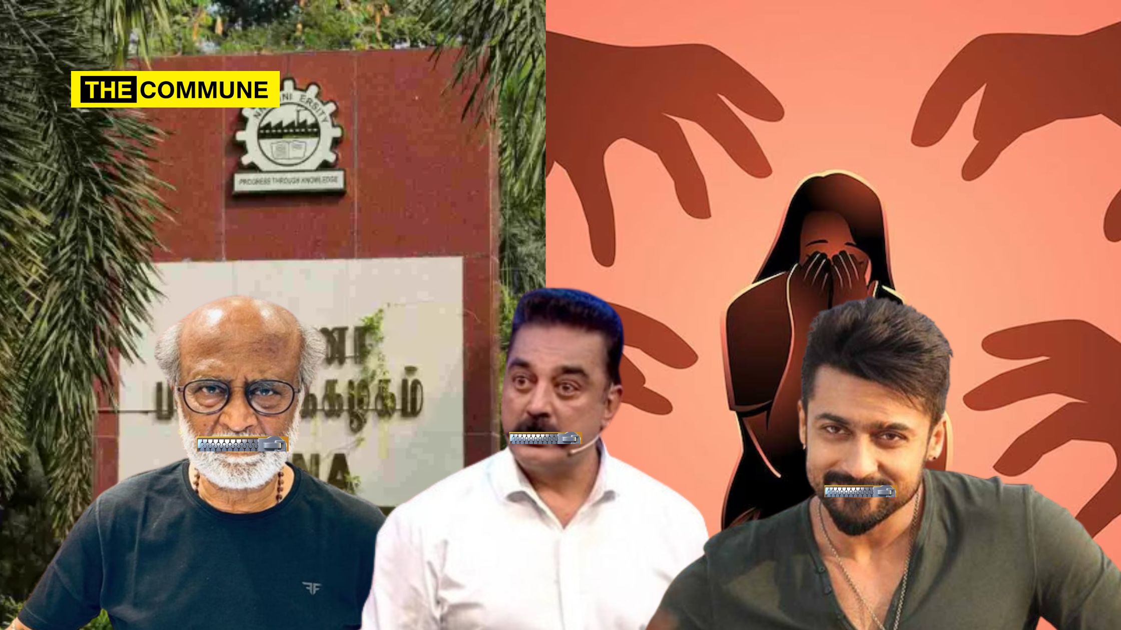 Rajini, Suriya, Kamal, Who Commented On Every Issue Under ADMK Rule Have Their Mouths Shut On Anna University Sexual Assault Case