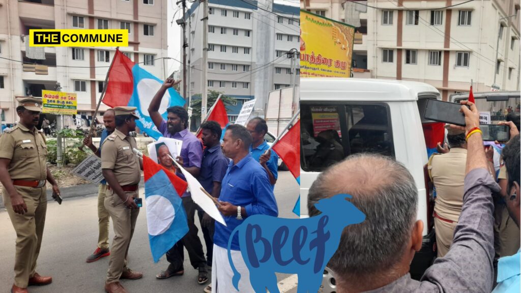 Dravidianists In Coimbatore Detained Try To Throw Beef At BJP Office