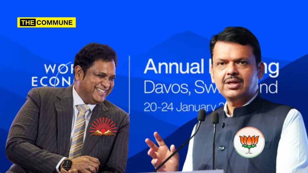 DMK Industries Minister TRB Rajaa Praises Devendra Fadnavis As A "People's Man" At Davos WEF Summit