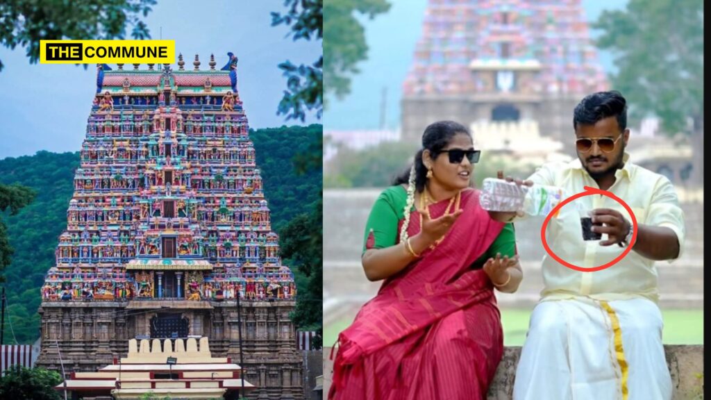 Devotees Fume Over Disrespectful Viral Wedding Photoshoot Video At Kallazhagar Temple Featuring Alcohol-Themed Movie Dialogue