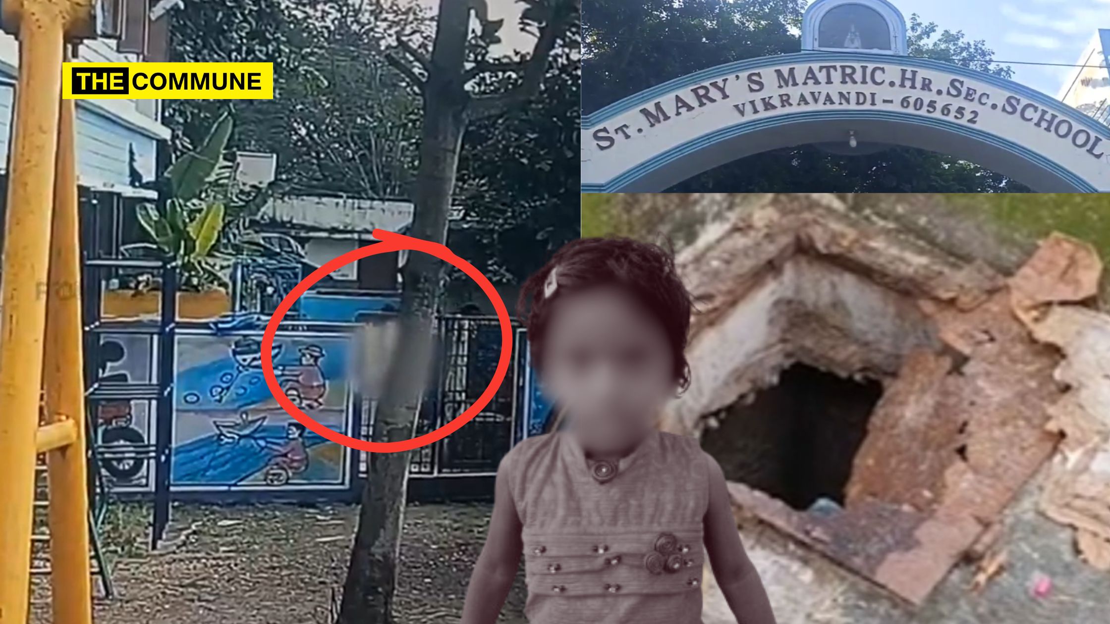 Did The Child Die After Falling Into Septic Tank? CCTV Footage At Vikravandi St. Mary's School Reveals Shocking Details