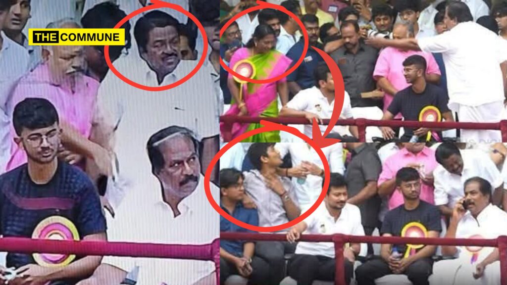 Dravidian Model Jallikattu: Collector Made To Vacate Seat To Accommodate Inbanidhi's Friends, Jallikattu Activist Made To Stand As Inbanidhi Sits To Watch Bull-Taming Sport