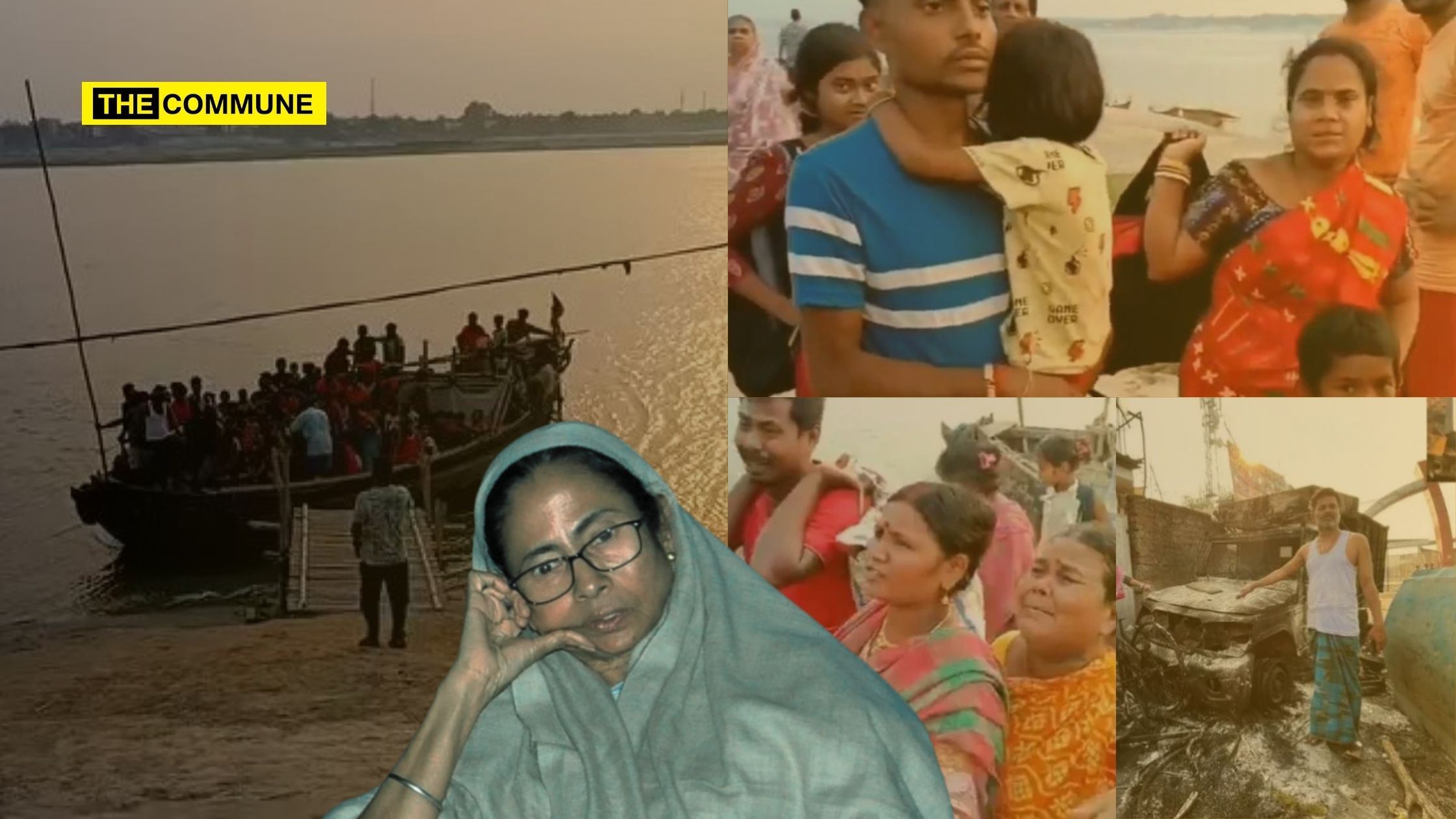 Murshidabad Violence Hindus Fleeing In Boats, Take Shelter In School