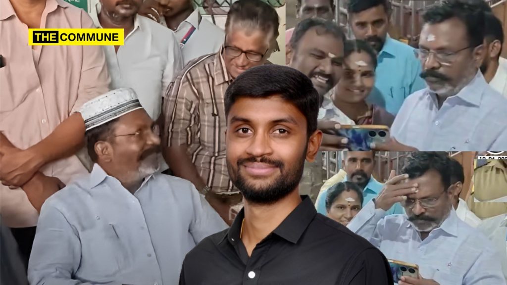 thirumavalavan rubbing off vibhuti