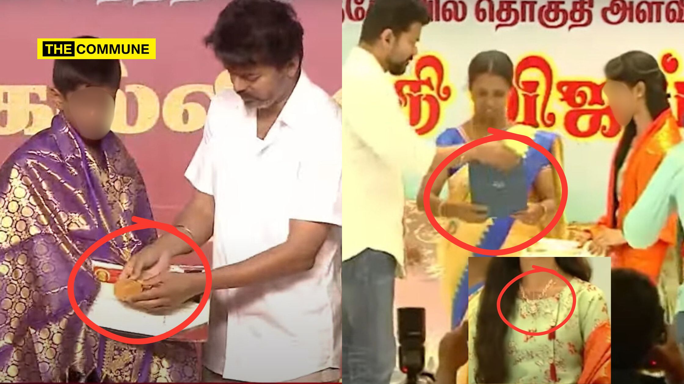 diamond stud diamond necklace gold ring tvk vijay students meet achievers toppers