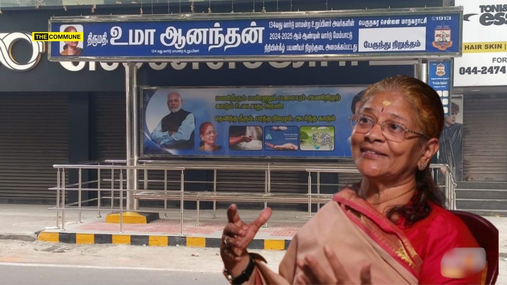 uma anandan arya gowda road ward 134 bus stop councillor funds t nagar