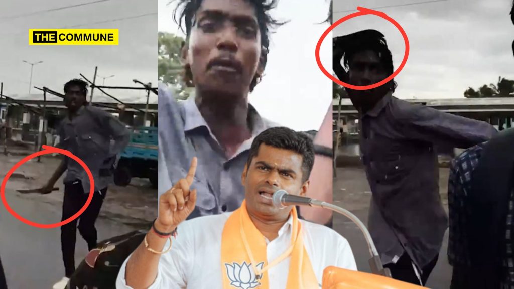 bjp annamalai dmk law and order sickle ganja tiruppur attack