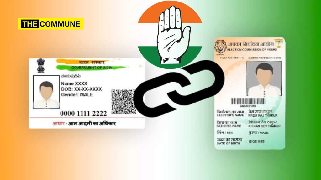 congress aadhar voter id linking bihar elections