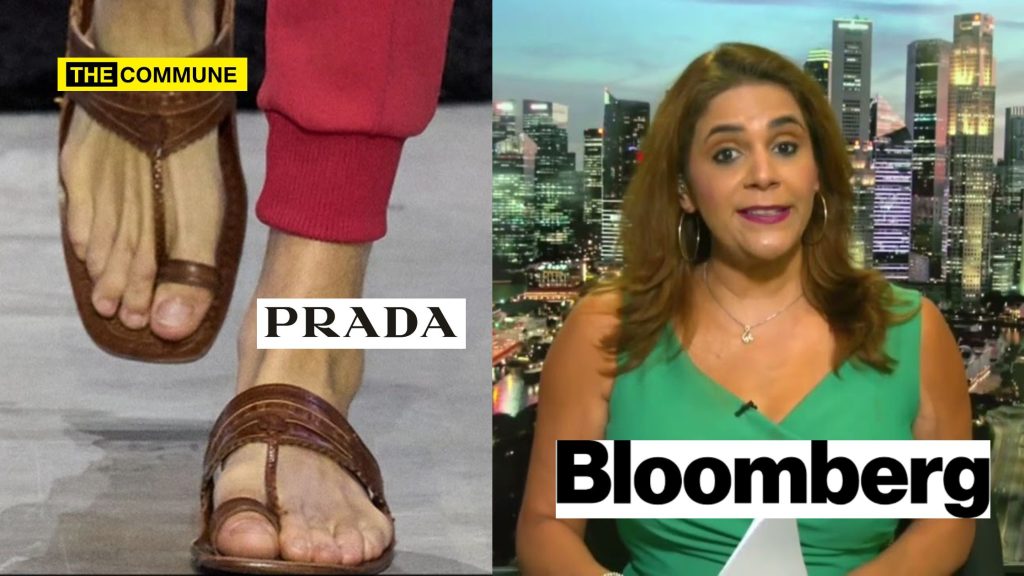 prada kolhapuri chappals bloomberg karishma vaswani