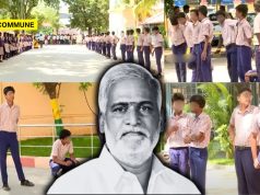 School Students Made To Wait In The Sun For Two Hours Ahead Of DMK Minister Sekar Babu’s Arrival For Event sekar babu school students standing in sun kilpauk event bicycle