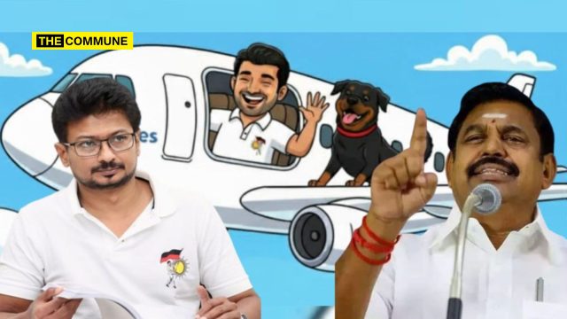 AIADMK Alleges-Udhayanidhi-Stalin-Flew-Off-With-His-Pet-Dog-In-Chartered-Fligt-After-Customary-Photoshoot-In-Karur-Stampede-1024x576