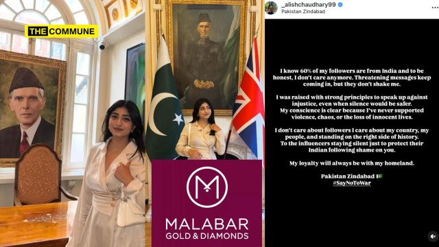 Malabar Gold Collaborates With Pakistani Influencer, Who Called Operation Sindoor ‘Cowardly’, For UK Showroom Launch malabar gold pakistani influencer