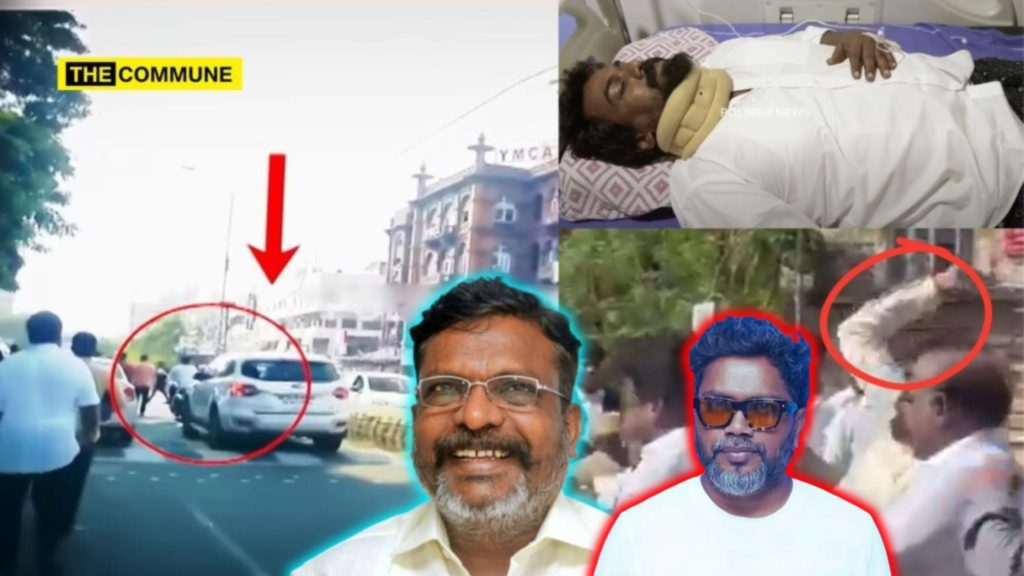 DMK Stooge Director Pa Ranjith Comes To Buttress Thirumavalavan's False Claims Despite Video Evidence Showing VCK Goons Hitting Motorist