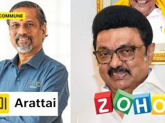 Dravidoids Hate Arattai Because It Is Run By “Sanghi” Tambram Sridhar Vembu, But DMK Govt Relies On Zoho For Its Own Schemes