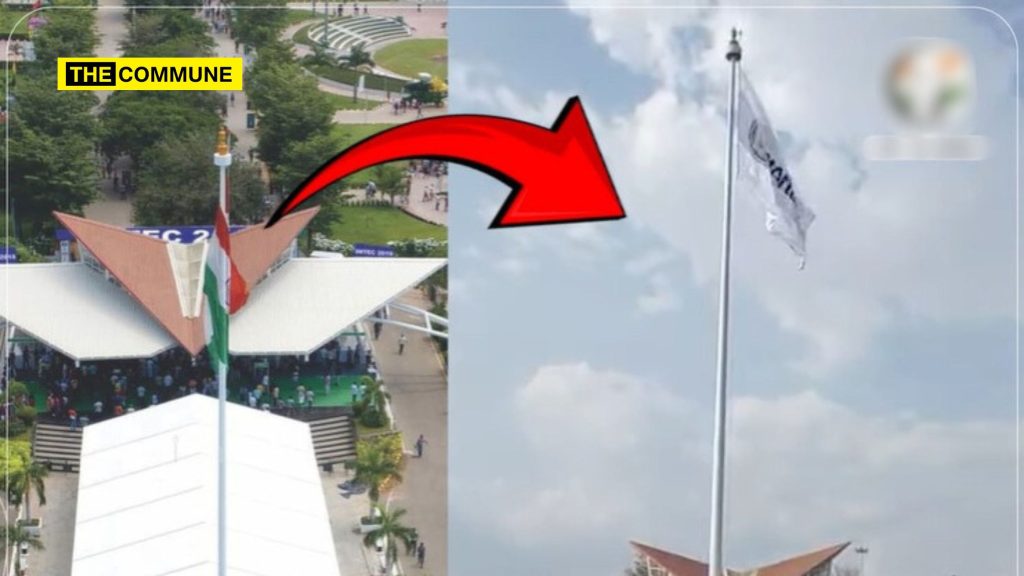Indian Flag Replaced With Startup TN Flag at TN Govt Conference